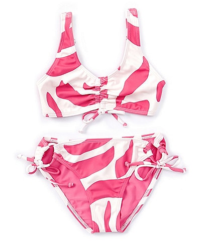 Splendid Big Girls 7-16 Abstract-Printed Bralette Top & Matching Hipster Bottom Two-Piece Swimsuit