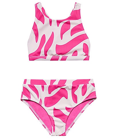 Splendid Big Girls 7-16 Graphic High Neck Top & Matching Hipster Bottom Two-Piece Swimsuit