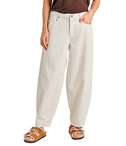 Splendid Carter Barrel Leg Wide Pant Elastic Crop Pant