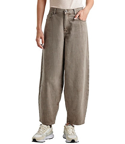 Splendid Carter Barrel Leg Wide Pant Elastic Crop Pant