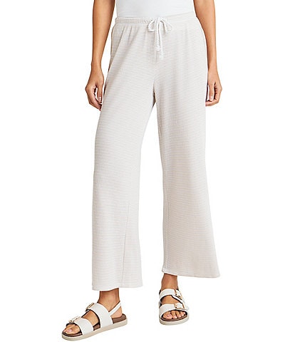 Splendid Cotton Knit Stripe Mid Rise Lounge Pants