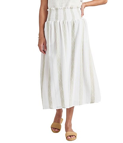 Splendid Dixie Long Smocked A-Line Skirt