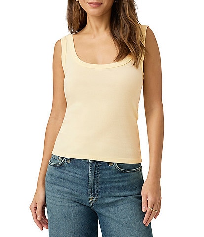 Splendid Faye Knit Scoop Neck Sleeveless Tank Top