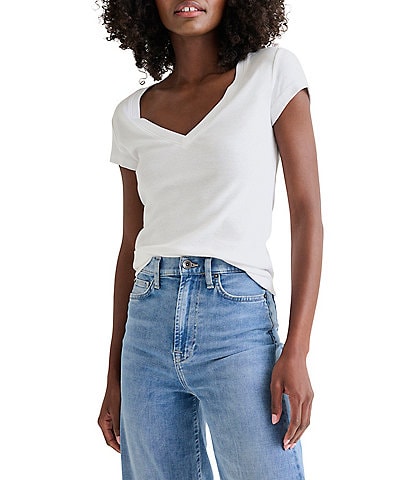 Splendid Faye V-Neck Short Sleeve T-Shirt