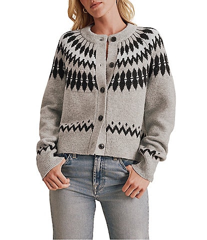 Splendid Fina Fair Isle Button Front Cardigan