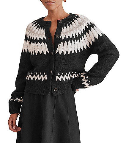Splendid Fina Fair Isle Button Front Cardigan