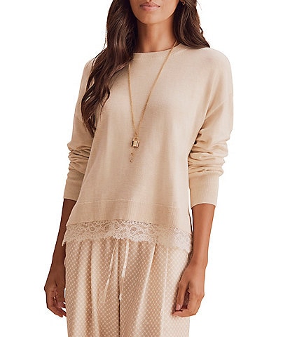 Splendid Georgie Lace Trim Pull Over