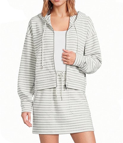 Splendid Kennedy Stripe Zip Up Coordinating Long Sleeve Jacket