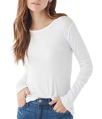 Splendid Knit Classic Crew Neck Long Sleeve Tee