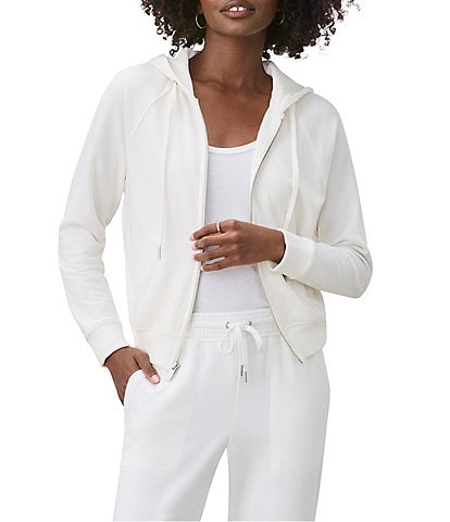 Splendid Knit Crew Neck Long Sleeve Hoodie Zip Up Jacket