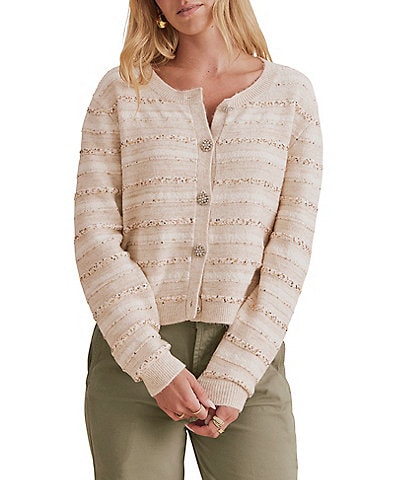 Splendid Lexa Sequin Button Front Cardigan