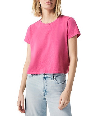 Splendid Louisa Knit Crew Neck Short Sleeve Shirt