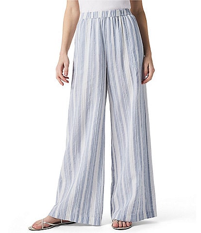 Splendid Raegan Linen Blend Knit Stripe Mid Rise Lounge Pants