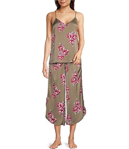 Scallop-Trim Silk Cami Pajama Set, Sleepwear Sale