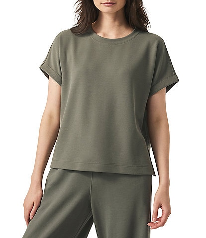 Splendid Scuba Knit Crew Neck Short Sleeve Tee