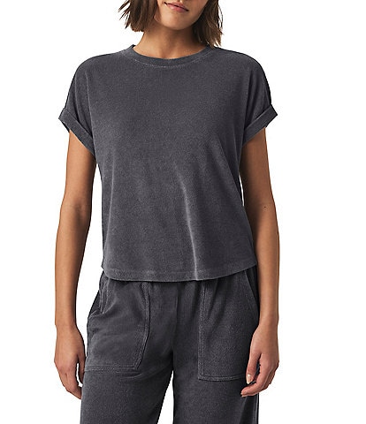 Splendid Taryn Knit Terry Crew Neck Short Sleeve Tee Shirt