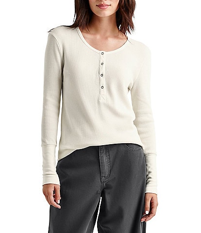 Splendid Thermal Forever Henley Long Sleeve Shirt