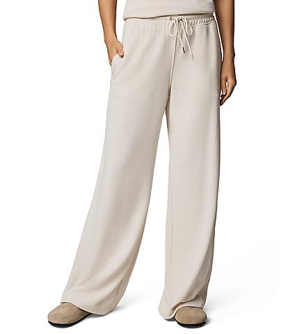 Splendid Waffle Knit Coordinating Wide Leg Elastic Waist Drawstring Pants