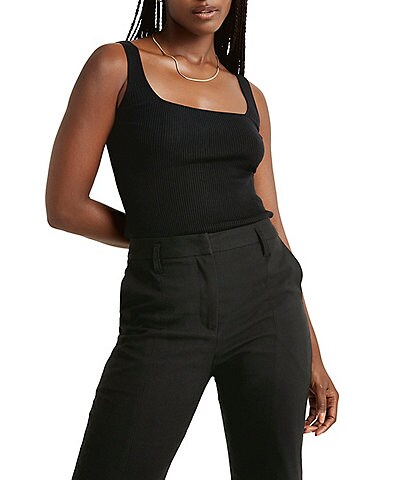 Splendid x Cella Jane Blog Square Neck Rib Knit Sweater Tank