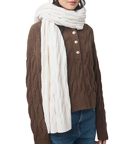 Splendid x Cella Jane Blog Boucle Wool Blend Cable Knit Scarf