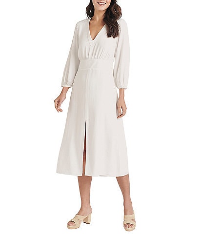 Splendid x Cella Jane Blog Long Sleeve Cut-Out Back Midi Dress