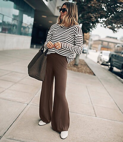 Splendid x Cella Jane Blog Wide Leg Knit Pants