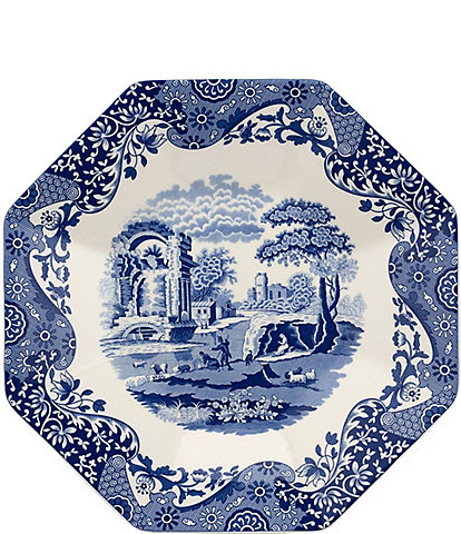 Spode Blue Italian Chinoiserie 14#double; Octagonal Platter