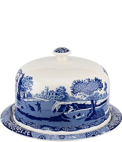 Spode Blue Italian 2-Piece Serving Platter with Dome