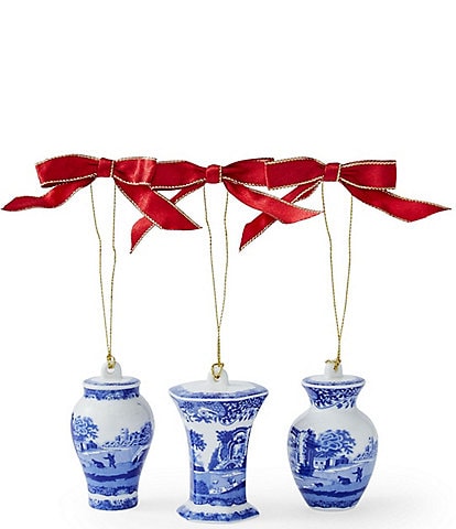 Spode Blue Italian Collection Mini Urn Ornaments, Set of 3