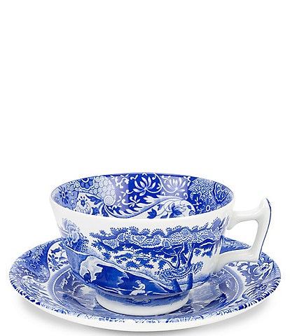 Spode Blue Italian Chinoiserie Cup & Saucer Set