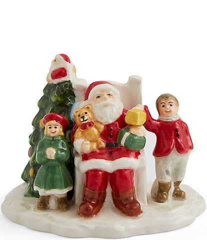 Spode Christmas Tree Christmas Village Santa With Children Figurine