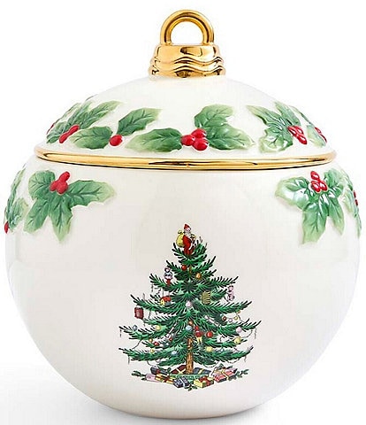 Spode Christmas Tree Collection Bauble Lidded Candy Bowl