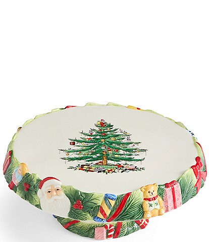 Spode Christmas Tree Collection Footed Cake Plate