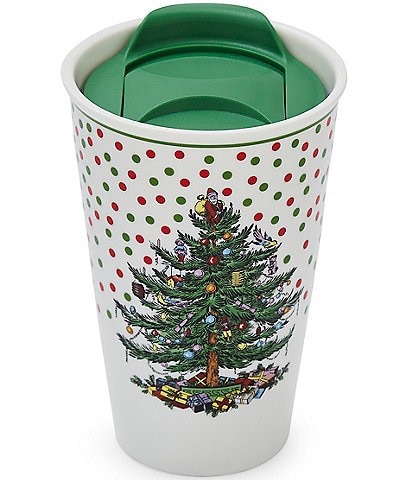 Spode Christmas Tree Collection Polka Dot Travel Mug