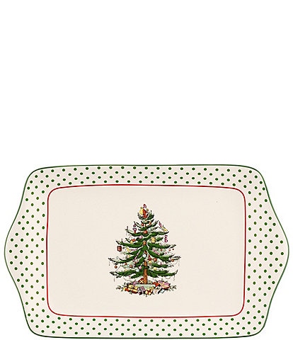 Spode Christmas Tree Polka Dot 12" Tray