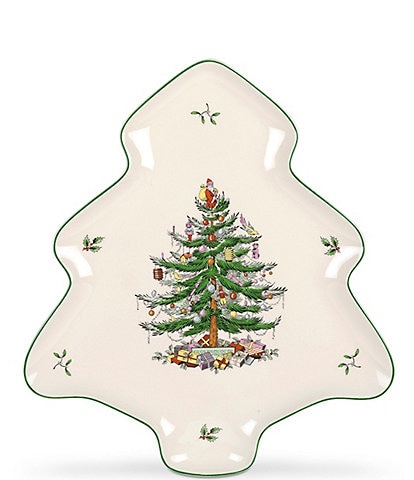 Spode Christmas Tree Tree Shape Dish, 14#double;