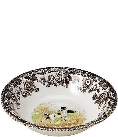 Spode Festive Fall Collection Woodland Hunting Dogs Pointer Cereal Bowl