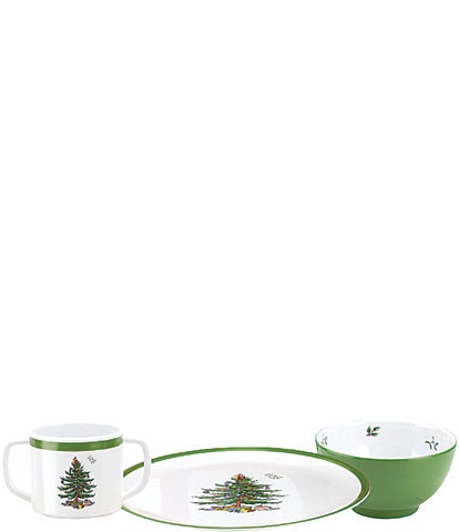 Spode Melamine Christmas Tree 3-Piece Kid Set