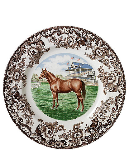 Spode Woodland Collection Thoroughbred Horse Dinner Plate