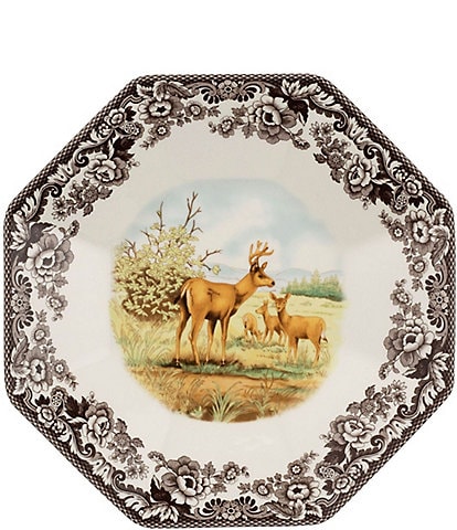 Spode Woodland Festive Fall Collection American Wildlife Mule Octagonal Platter