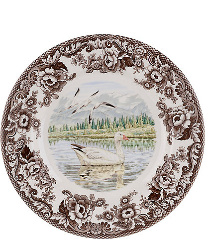 Spode Woodland Snow Goose Dinner Plate