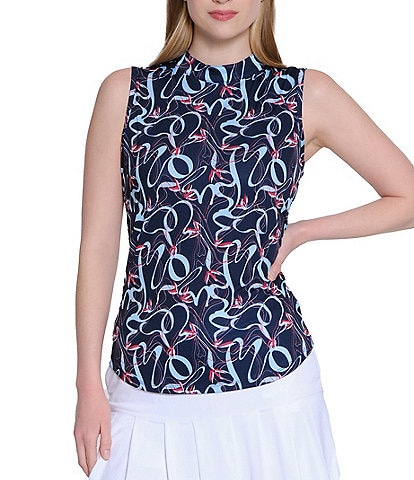 Sport Haley Kerry Printed Mock Neck Sleeveless Top