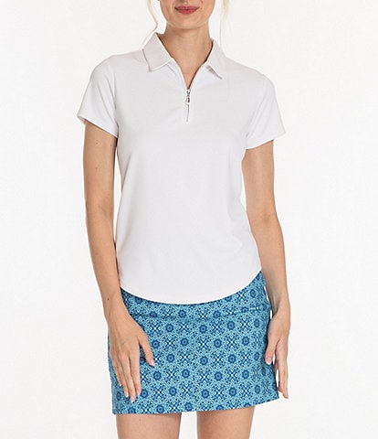 Sport Haley Short Sleeve Quarter Zip Collared Polo