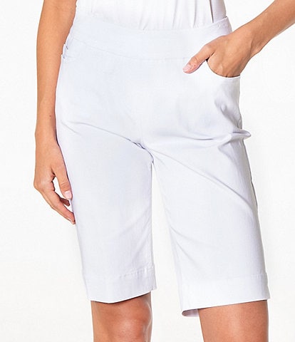 Sport Haley Slimsation Pull-On Solid Pocketed Bermuda Shorts
