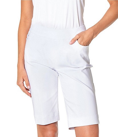 Sport Haley Slimsation Pull-On Solid Pocketed Bermuda Shorts