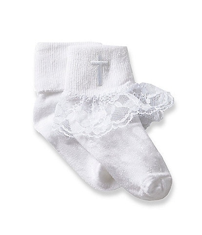 white lace baby socks