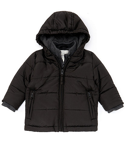 Starting Out Baby 12-24 Months Light Quilted Puffer Front Zip Hooded Coat