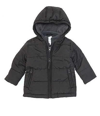 Starting Out Baby 12-24 Months Quilted Puffer Front Zip Hooded Coat