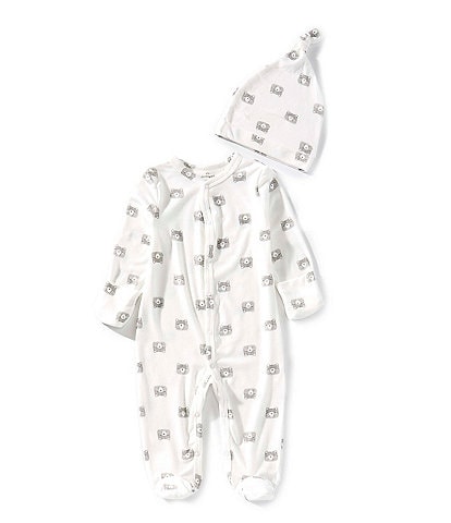 Starting Out Baby Boys Bear Print Footed Coverall