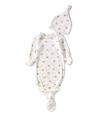Starting Out Baby Boys Bear Print Knotted Gown